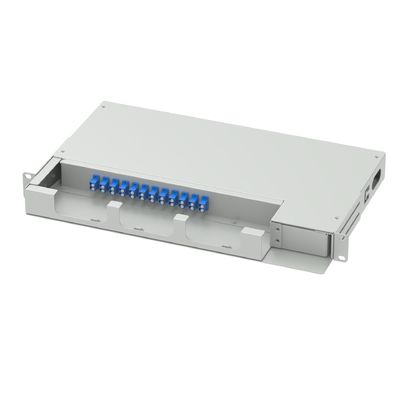 Réseau ODN 12 cœurs Cadre de distribution optique LC UPC Type 19 pouces Swing Patch Panel