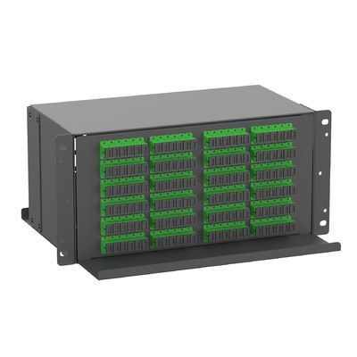 Panneau de patch en fibre optique noire à haute densité avec 144 cœurs