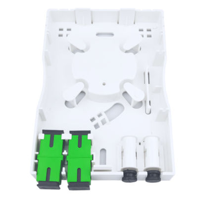 2 cœurs SC APC panneau de prise de fibre optique en plastique pour intérieur dans le réseau FTTH