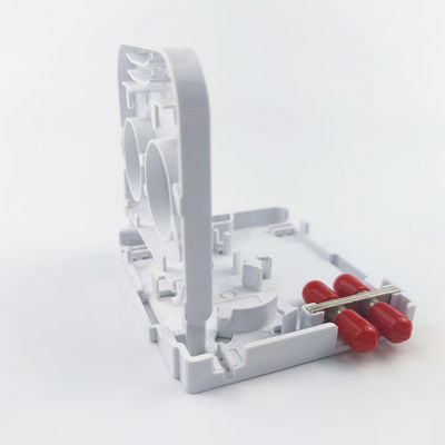 2 cœurs ST UPC Plastique en fibre optique Plaque de socket de face pour l'intégration FTTH blanc