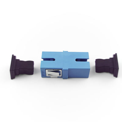 1 Port PBT Matériau sans oreille coupleur simple antipoussière SC Adaptateur à fibre optique avec UPC