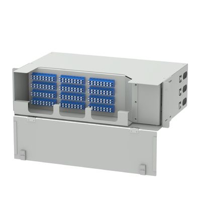 Cadre de distribution sous-optique pour 96 cœurs Equipement à fibre optique Gris/Noir LC Type UPC