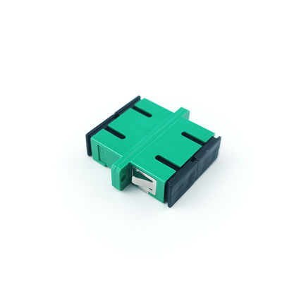 SC APC Coupler duplex à résistance à la poussière avec connexion active en fibre optique verte à 2 ports