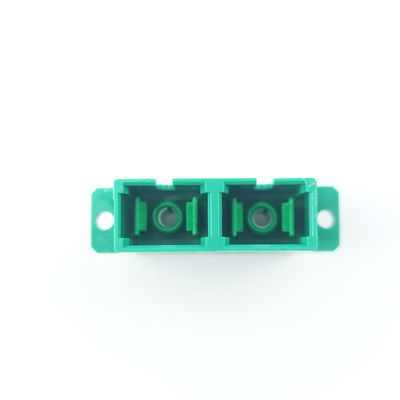SC APC Coupler duplex à résistance à la poussière avec connexion active en fibre optique verte à 2 ports