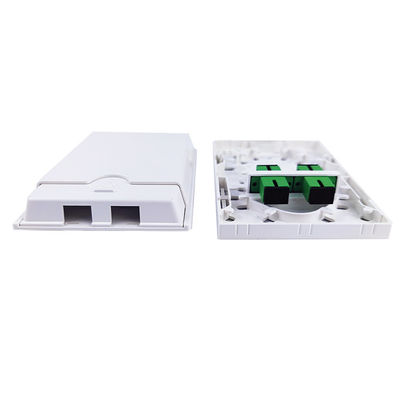 Panneau de prise de fibre optique en plastique pour FTTH et installation dans des noyaux blancs 2