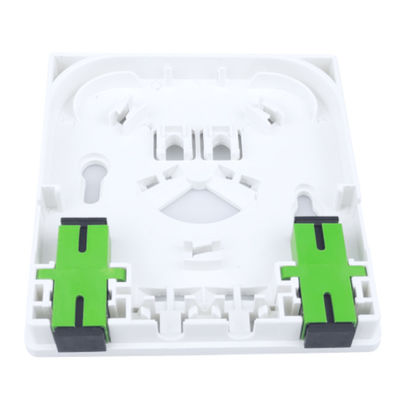 Connecteur SC de type 2 noyaux panneau de prise de fibre optique en plastique pour FTTH en intérieur
