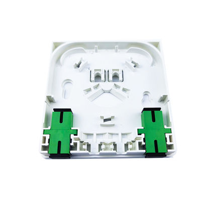 Connecteur SC de type 2 noyaux panneau de prise de fibre optique en plastique pour FTTH en intérieur