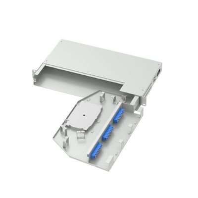 Équipement de fibre optique à 24 cœurs 19 pouces panneau de patch swing LC UPC type pour FTTX ODN
