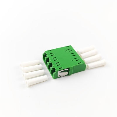 4 ports vert LC APC Adaptateur à fibre optique Coupler carré sans oreille pour les performances FTTH