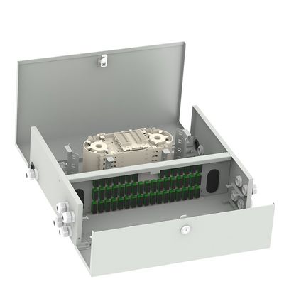 Boîte de terminaison en fibre optique intérieure pour la distribution de réseaux LAN câblés