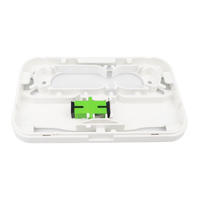 Réseau FTTH Intérieur Blanc 1 noyau Plaque de face en plastique à fibre optique Panneau de prise SC Connecteur de type 5