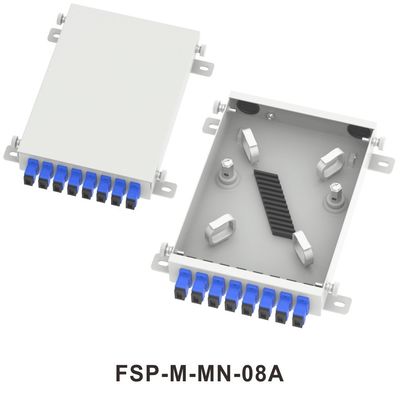 Réseau FTTX ODN Metal Mini Fibre Optique Terminal FTTH Box 8 Distribution de base avec connecteurs LC et SC