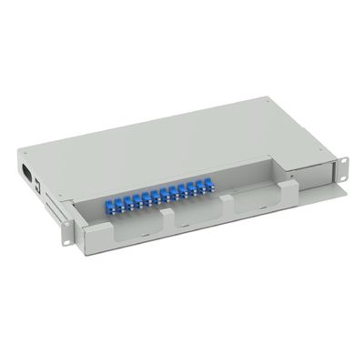 Réseau ODN 12 cœurs Cadre de distribution optique LC UPC Type 19 pouces Swing Patch Panel