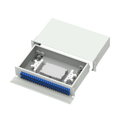 Connecteur en acier laminé à froid SC FC ST LC Type 19 pouces Cadre de distribution optique en fibre optique pour FTTX