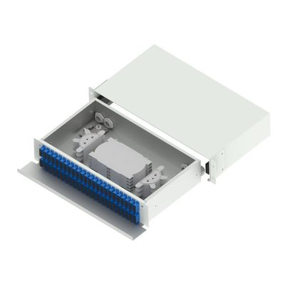 Connecteur en acier laminé à froid SC FC ST LC Type 19 pouces Cadre de distribution optique en fibre optique pour FTTX