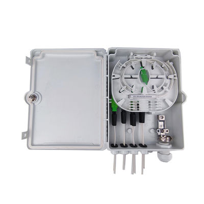 Boîte de distribution en fibre optique montée sur pôle mural pour réseau FTTH IP65 extérieur 8 cœurs