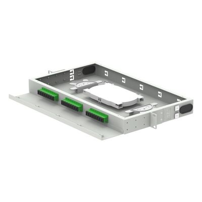 FTTH 96 Panneau de patch de capacité de noyau 19 pouces Cadre de distribution optique avec LC