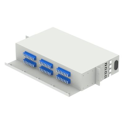 FTTH 96 Panneau de patch de capacité de noyau 19 pouces Cadre de distribution optique avec LC