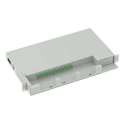 Cadre de distribution sous-optique 12 cœurs 19 pouces FC APC Type Swing Patch Panel pour le réseau FTTH