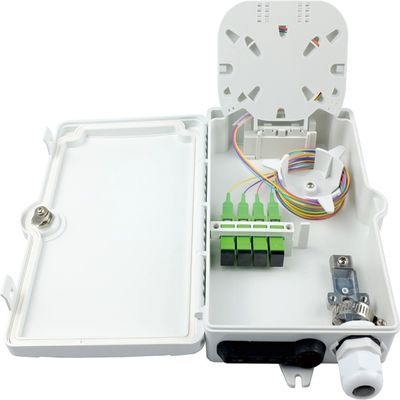 FTTH IP65 extérieur 4 cœurs boîte de terminaison en fibre optique avec connecteur SC mur monté gris