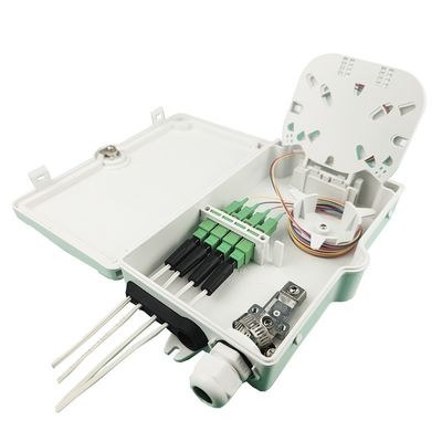 FTTH IP65 extérieur 4 cœurs boîte de terminaison en fibre optique avec connecteur SC mur monté gris