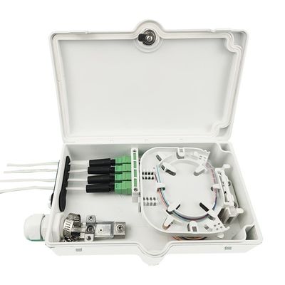 FTTH IP65 extérieur 4 cœurs boîte de terminaison en fibre optique avec connecteur SC mur monté gris