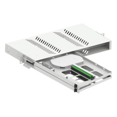 Panneau de patch en fibre optique de 19 pouces sous ODF avec connecteurs SC LC et acier laminé à froid