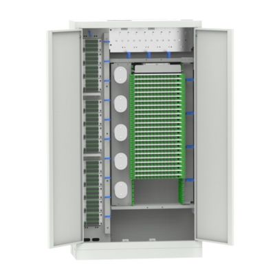 Cadre de distribution optique en fibre optique monté sur un rack intérieur de 19 pouces en gris