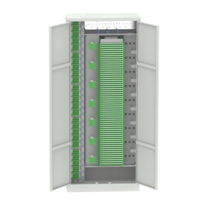 Cadre de distribution optique en fibre optique monté sur un rack intérieur de 19 pouces en gris