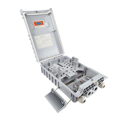 Boîte de distribution de fibres de matériau PC ABS pour accès FTTH à 16 cœurs dans le montage de poteaux muraux