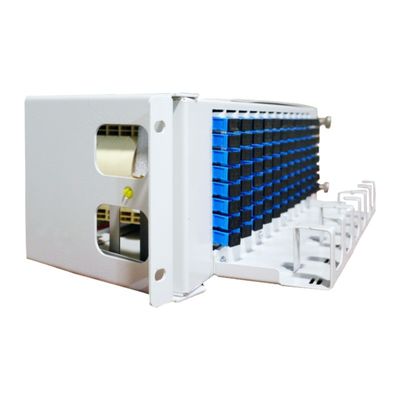 5 temps gris 96cores 19 pouces Flip vers le bas panneau de patch de fibre optique pour l' équipement optique