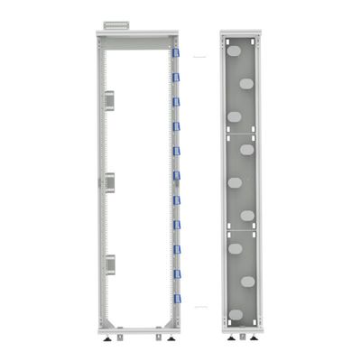 FTTH 19 pouces Plateau ouvert argent/gris Profil en aluminium Cadre de distribution optique en fibre ODF