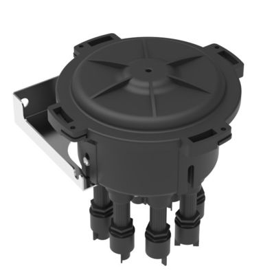 Fermeture de l'épissure en fibre optique pré-connectée à 8 ports pour les applications FTTX en noir