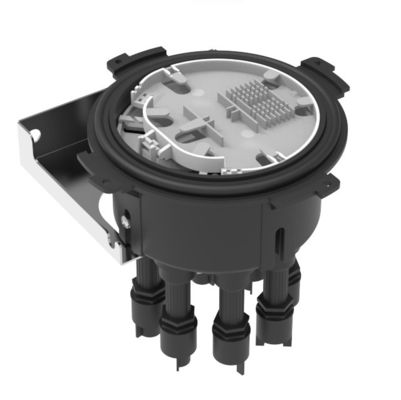 Fermeture de l'épissure en fibre optique pré-connectée à 8 ports pour les applications FTTX en noir