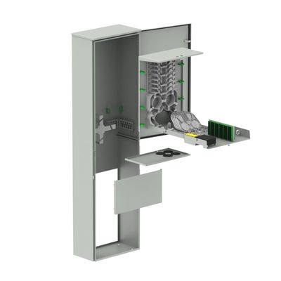 Plaque d'acier laminée à froid IP65 Armoire de télécommunication extérieure pour la distribution de fibres optiques de densité ODF