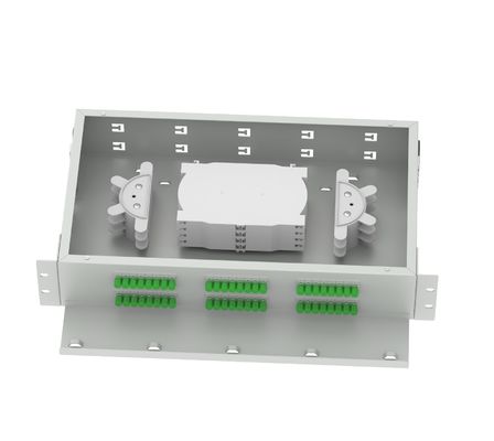 Cadre de distribution optique FC APC 48 ports 19 pouces Panneau de patch idéal pour FTTX et réseau