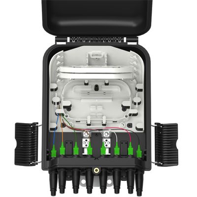 Boîte de distribution à fibres optiques à 8 ports montée sur le mur ou le pôle pour le réseau FTTX IP65 extérieur