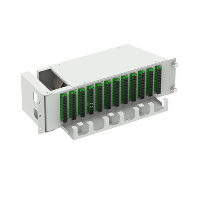 Centre de données 96 cœurs SC APC Type 19 pouces Panneau de patchage en fibre optique avec 5 et conception swing