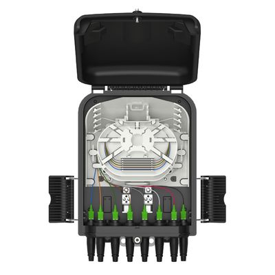 Boîte de distribution à fibres optiques à 8 ports montée sur le mur ou le pôle pour le réseau FTTX IP65 extérieur