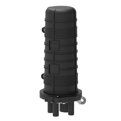 Fermeture commune de câble noir 96 cœurs pour les applications FTTH en réseau