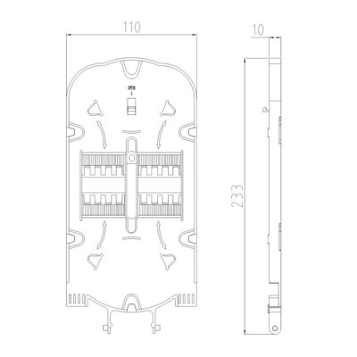 24 plateau de fermeture de la distribution de l'épissure en fibre optique pour les réseaux FTTX dans le réseau ODN
