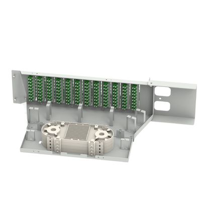 Équipement à fibres optiques de 19 pouces LC APC de type 96 Noyaux Panneau de patchage optique oscillant avec 5 temps