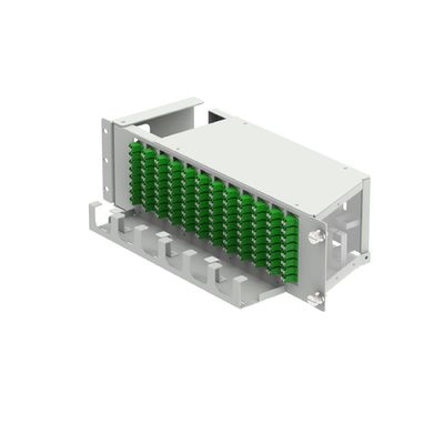 Équipement à fibres optiques de 19 pouces LC APC de type 96 Noyaux Panneau de patchage optique oscillant avec 5 temps