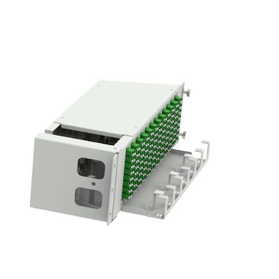 Équipement à fibres optiques de 19 pouces LC APC de type 96 Noyaux Panneau de patchage optique oscillant avec 5 temps