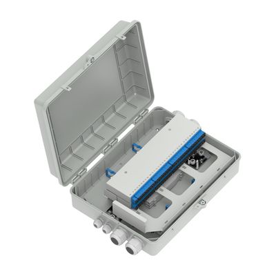 Boîte de distribution en fibre optique à 4 ports gris IP65 étanche pour l'extérieur dans le modèle réseau