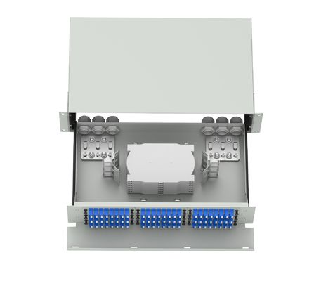 Capacité du cadre de distribution sous-optique de l'équipement en fibre optique avec 144 ports en NOIR
