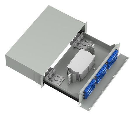Capacité du cadre de distribution sous-optique de l'équipement en fibre optique avec 144 ports en NOIR