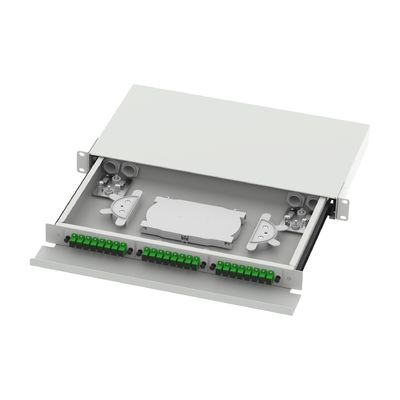 SC type 1U 24 Port panneau de distribution de fibre optique pour FTTX blanc et &quot; Choice