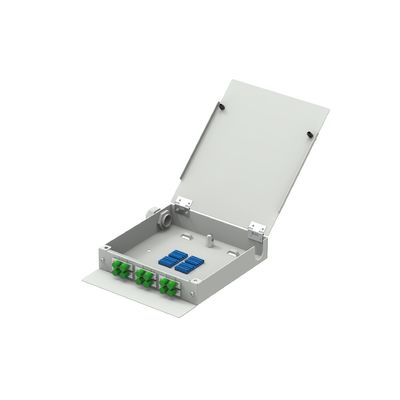 Boîte de bornes FTTH en acier laminé à froid à 12 cœurs de type FC APC à fibre optique pour le réseau ODN