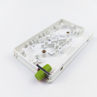 Panneau de connexion de plaque de face en fibre optique en plastique FC APC à 2 cœurs monté au mur pour intérieur